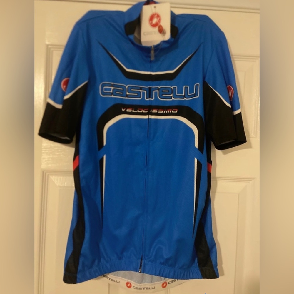 Castelli Men's Blue Short-Sleeve Cycling Jersey NWT
